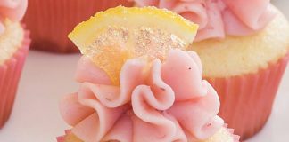 Lemon Cupcakes with Fresh Strawberry Frosting