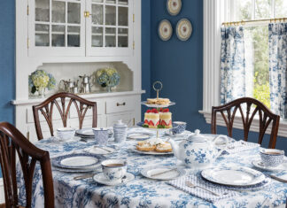 blue & white teatime