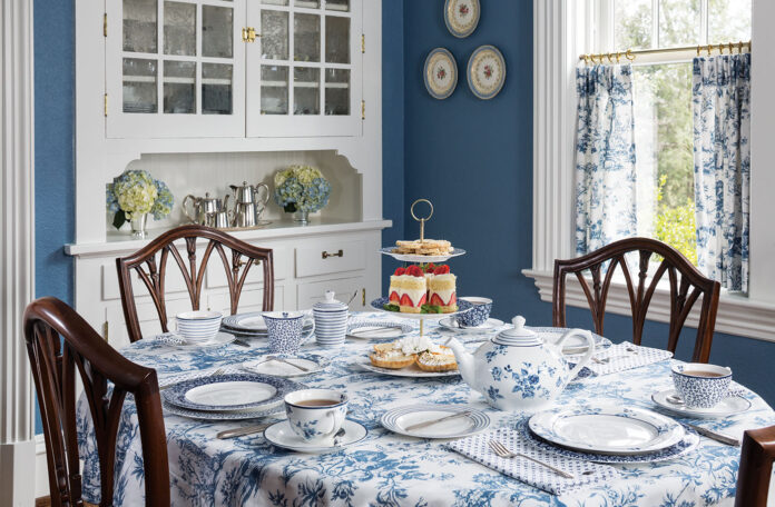 blue & white teatime