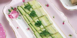 Cucumber-Blue Cheese Canapés