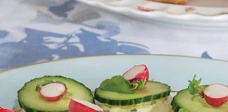 Cucumber Canapés with Lemon-Basil Butter