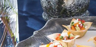 Asparagus & Smoked Salmon Bagel Chip Crostini