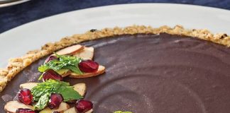 Chocolate Truffle Tart with Matzo-Almond Crust