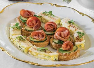 Minty Ham Canapés