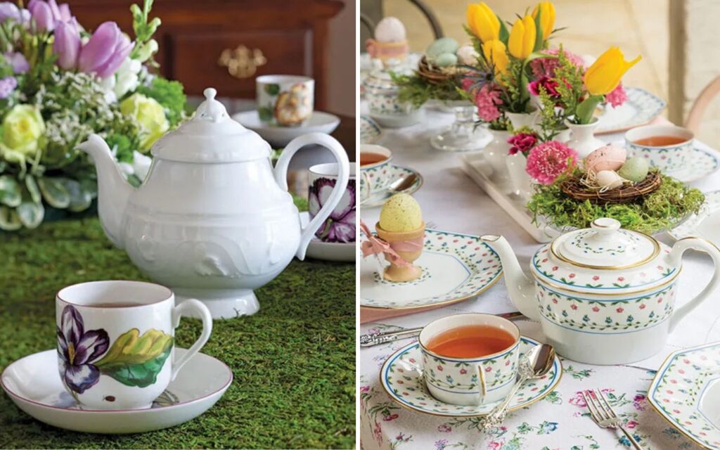 easter teapots