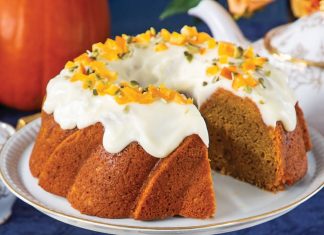 Pumpkin-Mascarpone Bundt Cake with Mascarpone Glaze