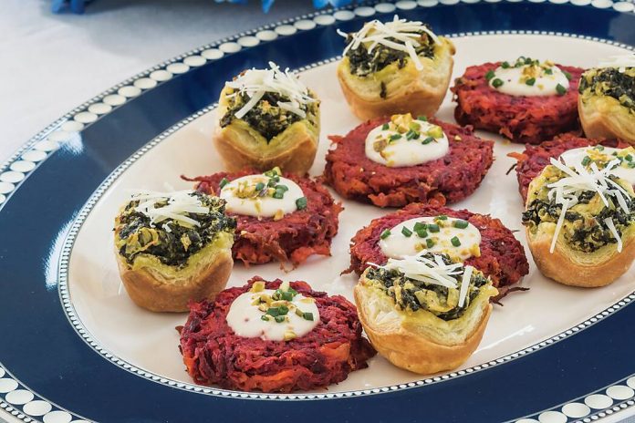 Beet Latkes with Horseradish Crème Fraîche