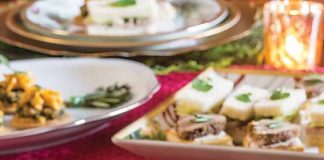 Cranberry–Spiced Pork Tenderloin Canapés