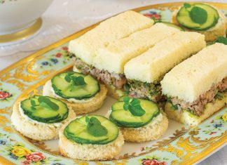 Cucumber-Watercress Canapés