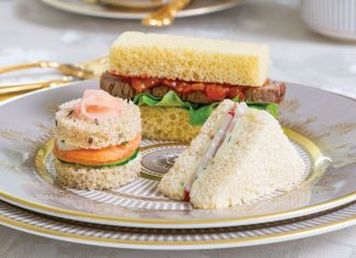 Smoked Salmon, Cucumber & Pickled Ginger Tea Sandwiches