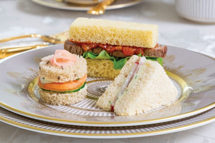 Smoked Salmon, Cucumber & Pickled Ginger Tea Sandwiches