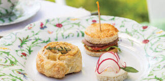 Champagne & Tarragon Radish Flower Canapés