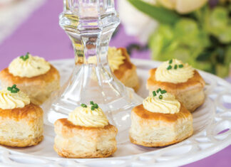 Egg Salad in Puff Pastry Baskets