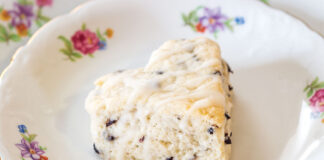 Blueberry Scones with Lemon Glaze