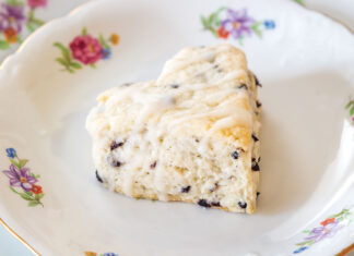 Blueberry Scones with Lemon Glaze