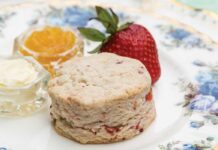 Strawberry & Rose Water Scones