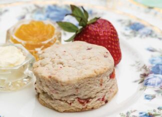 Strawberry & Rose Water Scones