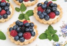 Fruit Tartlets with Lemon-Tarragon Syrup