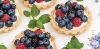 Fruit Tartlets with Lemon-Tarragon Syrup