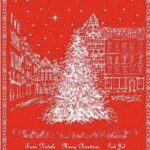 Holiday European Village Jacquard Tea Towel