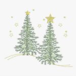 Holiday Trees Tea Towel