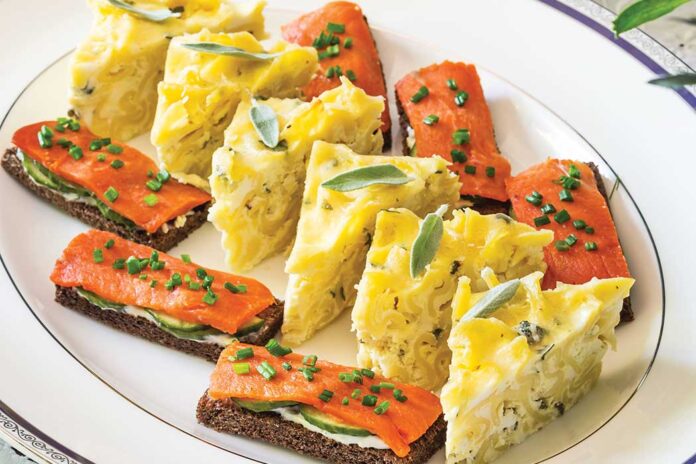 Smoked Salmon & Pickled Cucumber Canapés