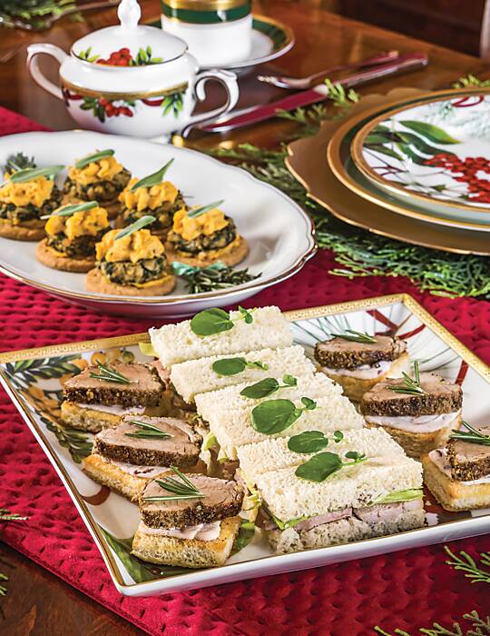 Chestnut, Mascarpone & Duck Breast Tea Sandwiches