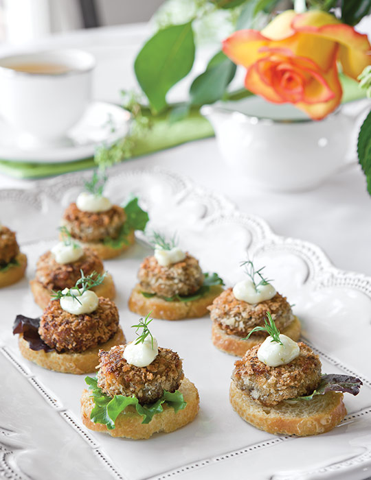 Mini Salmon Croquette Canapés
