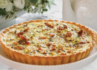 Caramelized Leek & Pancetta Quiche