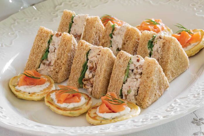 Date & Roasted Chicken Salad Tea Sandwiches