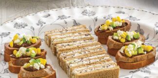 Apple, Hazelnut & Cacao Nib Triple-Stack Tea Sandwiches