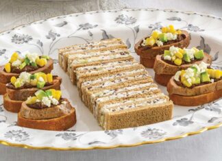 Apple, Hazelnut & Cacao Nib Triple-Stack Tea Sandwiches