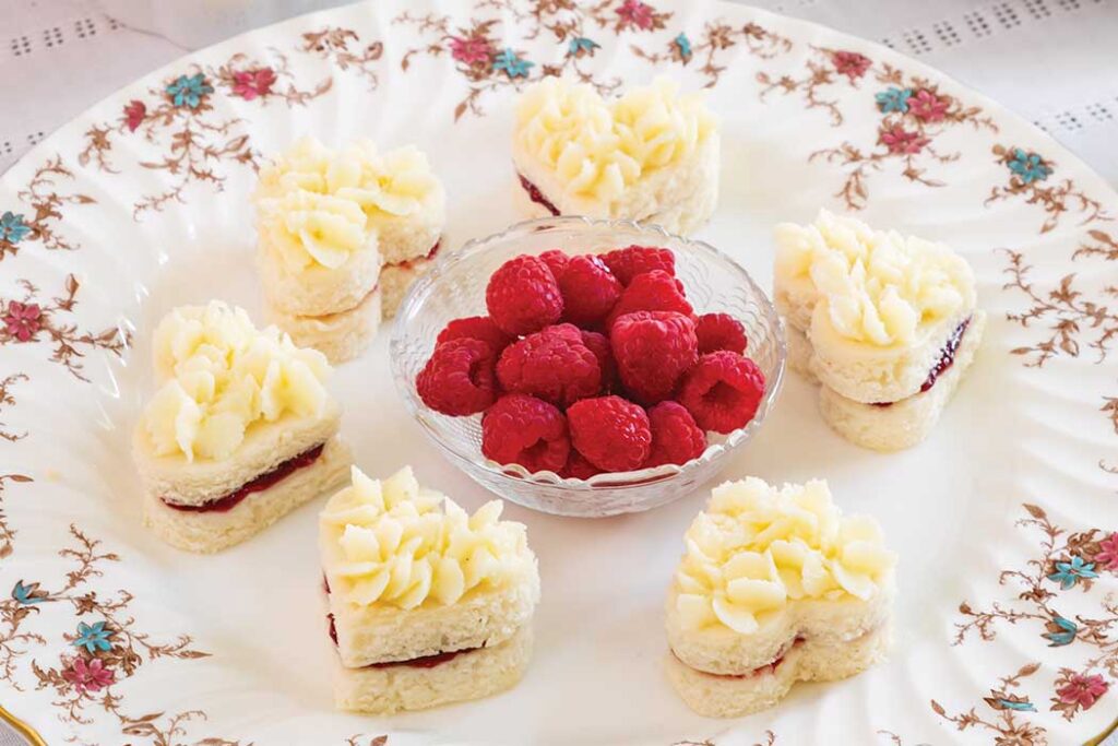 Raspberry Heart Cakes