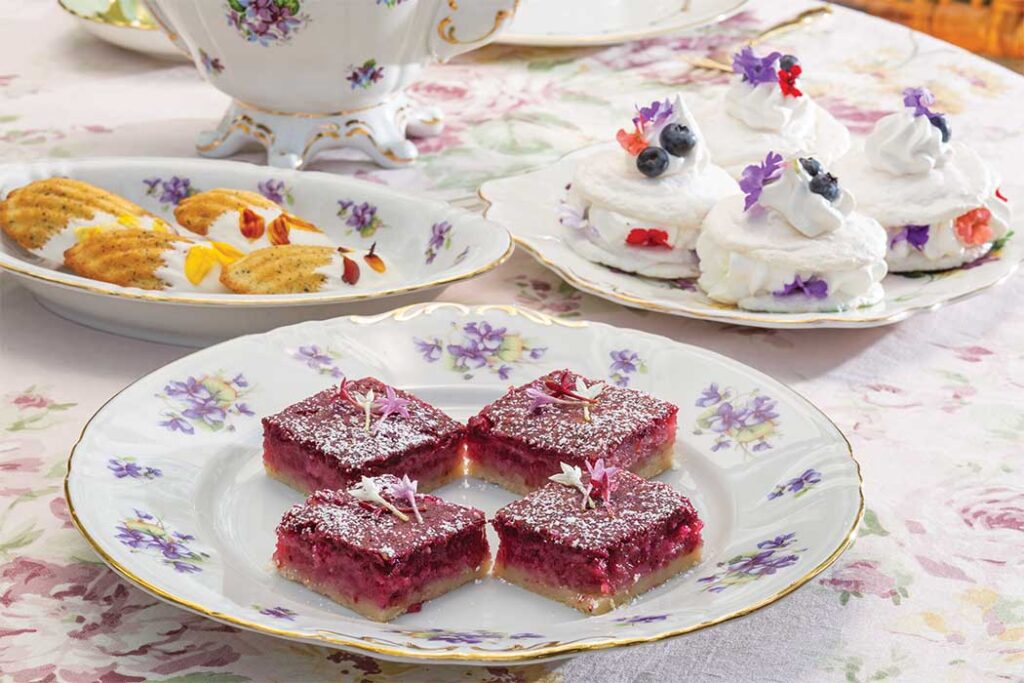 Meyer Lemon–Hibiscus Squares