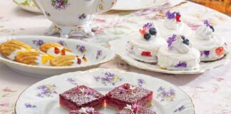 Meyer Lemon–Hibiscus Squares