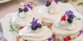 Blueberry-Elderflower Dacquoises