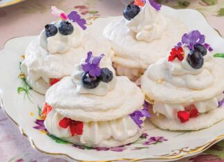 Blueberry-Elderflower Dacquoises