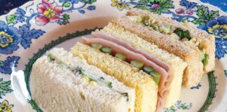 Ham, Asparagus & Tahini Tea Sandwiches