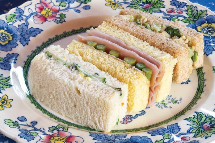 Ham, Asparagus & Tahini Tea Sandwiches