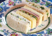 Classic Chicken Caesar Salad Tea Sandwiches