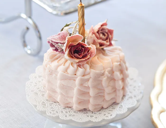 Strawberry Ruffle Cakes