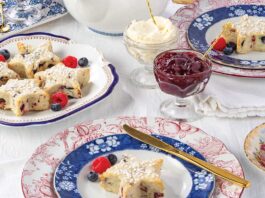 Gluten-free Blueberry-Raspberry Scones