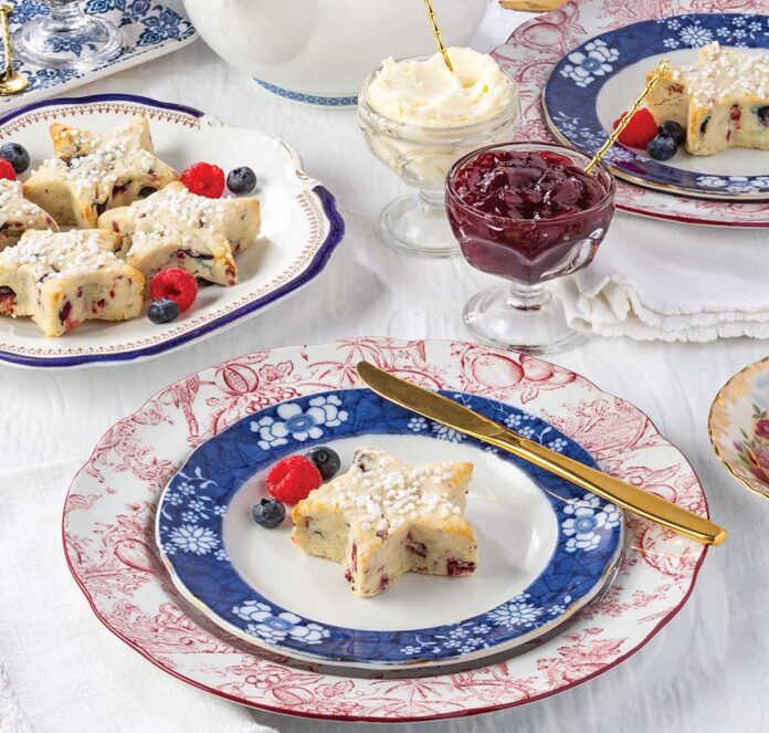 Gluten-free Blueberry-Raspberry Scones