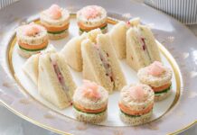 Radish, Blue Cheese & Walnut Tea Sandwiches