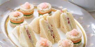 Radish, Blue Cheese & Walnut Tea Sandwiches