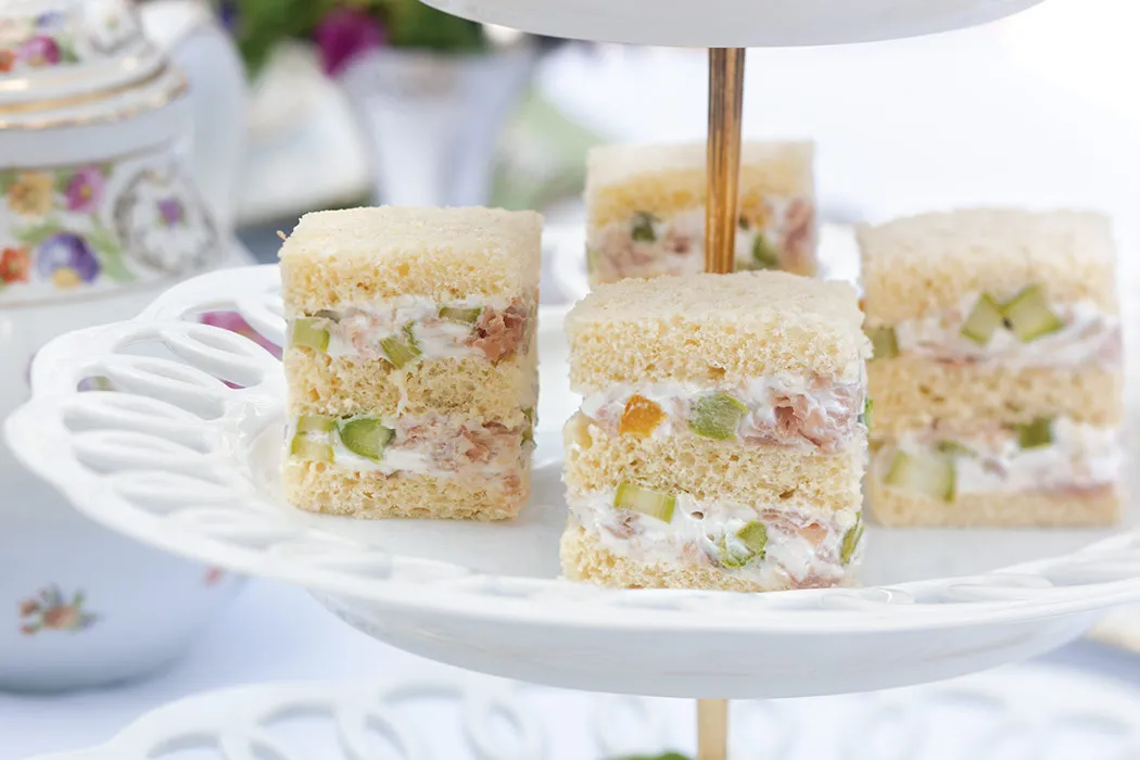 Asparagus, Serrano Ham, and Goat Cheese Tea Sandwiches