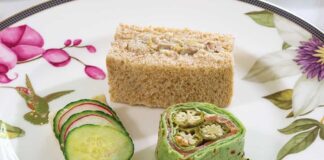 Chicken & Artichoke Salad Tea Sandwiches