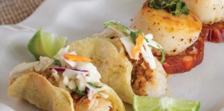 Fish Taquitos with Creamy Slaw
