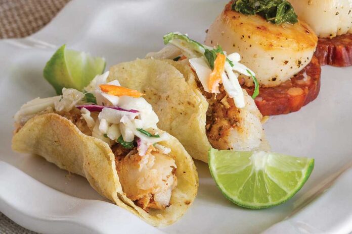 Fish Taquitos with Creamy Slaw