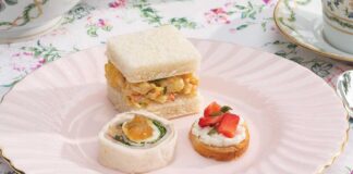 Curried Shrimp & Mango Salad Tea Sandwiches